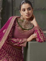 Deep Pink Premium Georgette Lehenga Choli